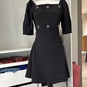 Desiger uncle Elegant Black Dress with Embellishments